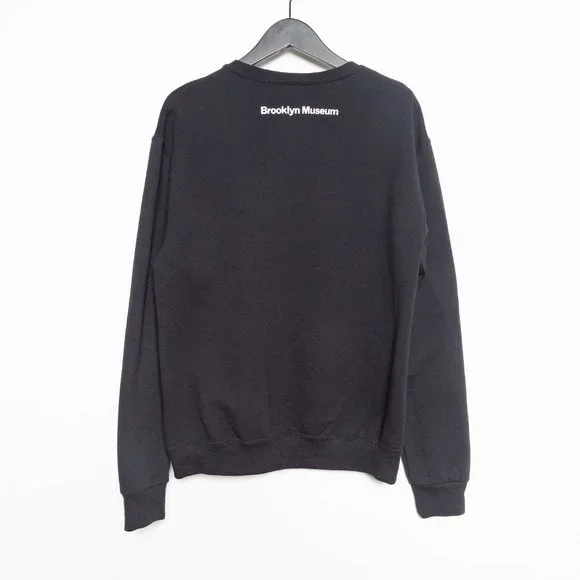 Bowie ⚡️ Brooklyn Museum Navy Flocked Sweatshirt - Size S - Picture 2 of 6